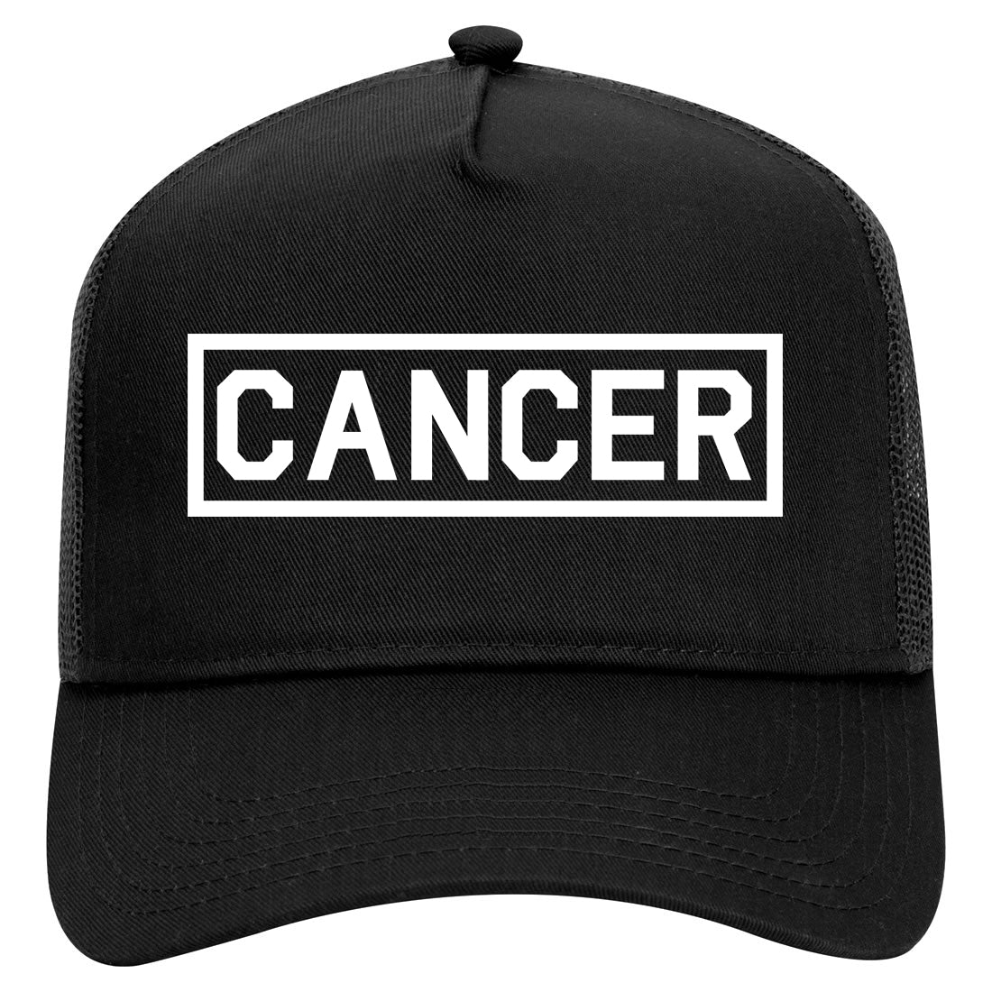 Cancer Horoscope Sign Mens Mesh Trucker Hat Black