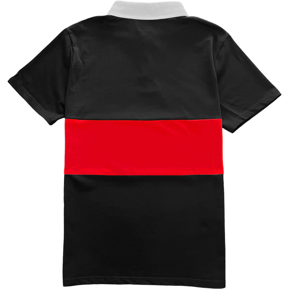 Black And Red Men's Short Sleeve Rugby Shirt