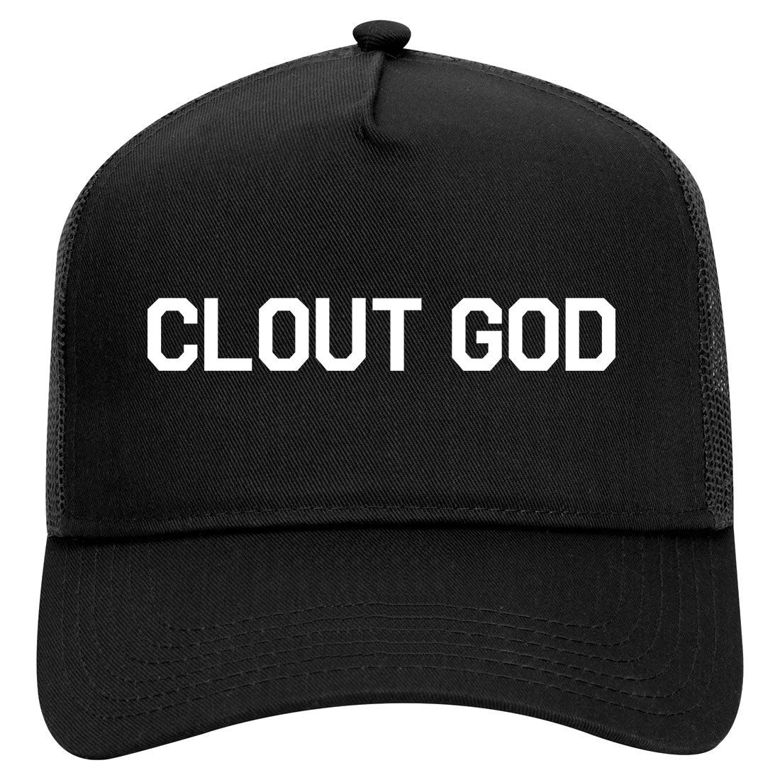 Clout God Mens Mesh Trucker Hat Black