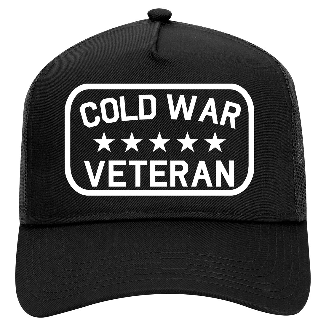 Cold War Veteran Mens Mesh Trucker Hat Black