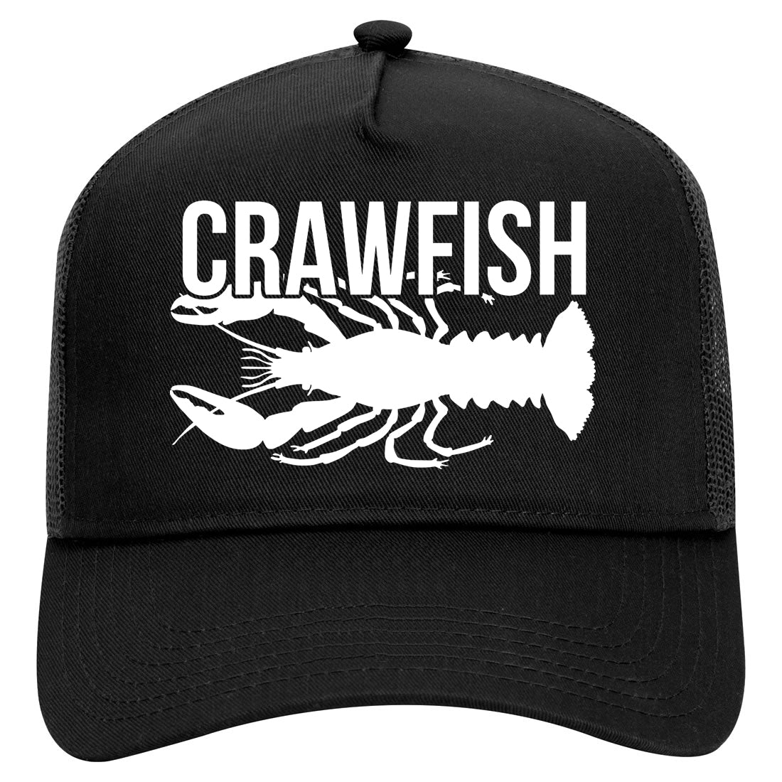 Crawfish Season Mens Mesh Trucker Hat Black