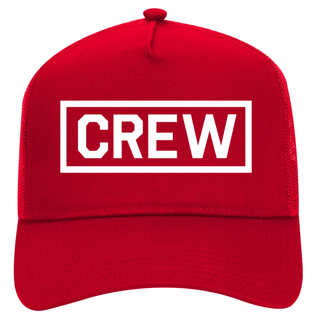 Crew Box Film Movie Mens Mesh Trucker Hat Red