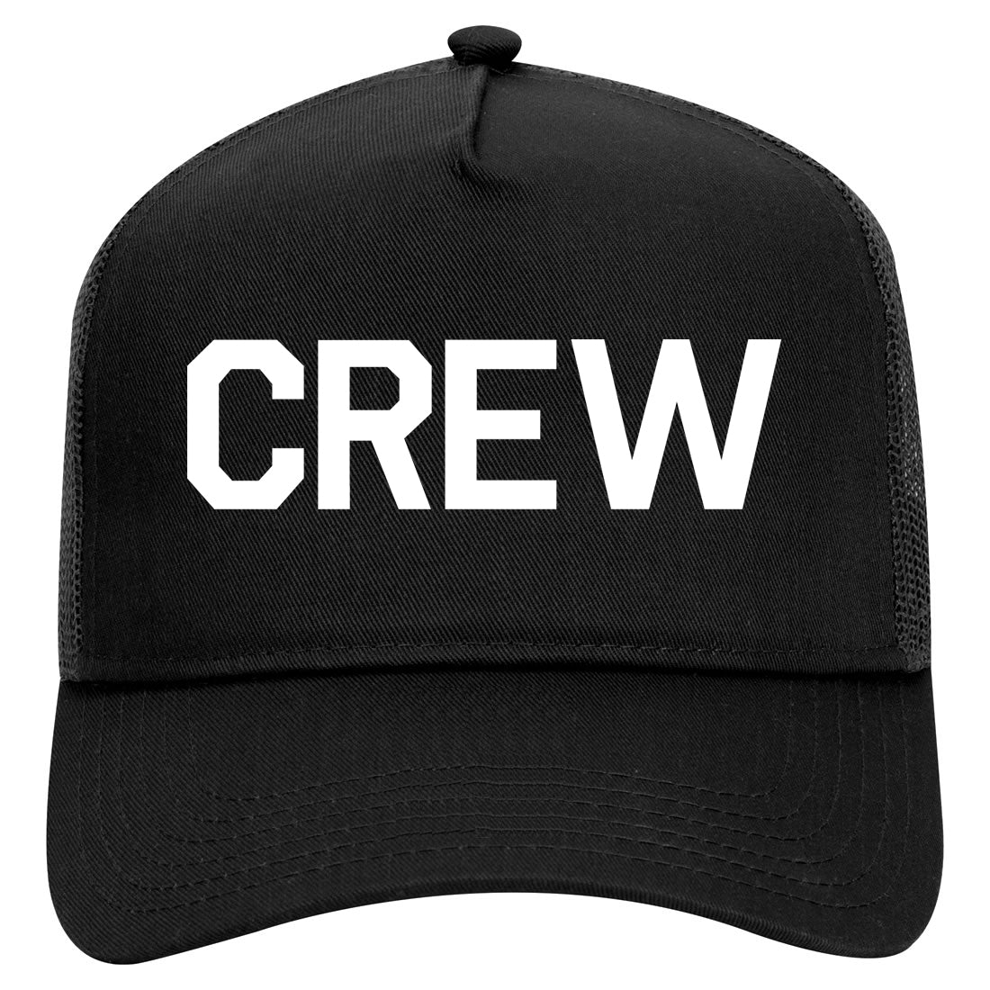Crew Mens Mesh Trucker Hat Black