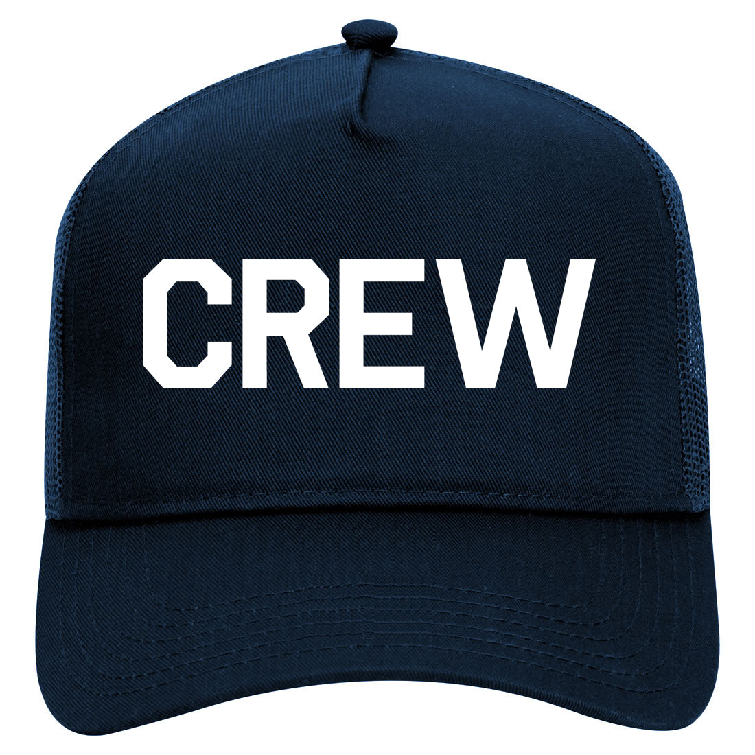 Crew Mens Mesh Trucker Hat Navy Blue