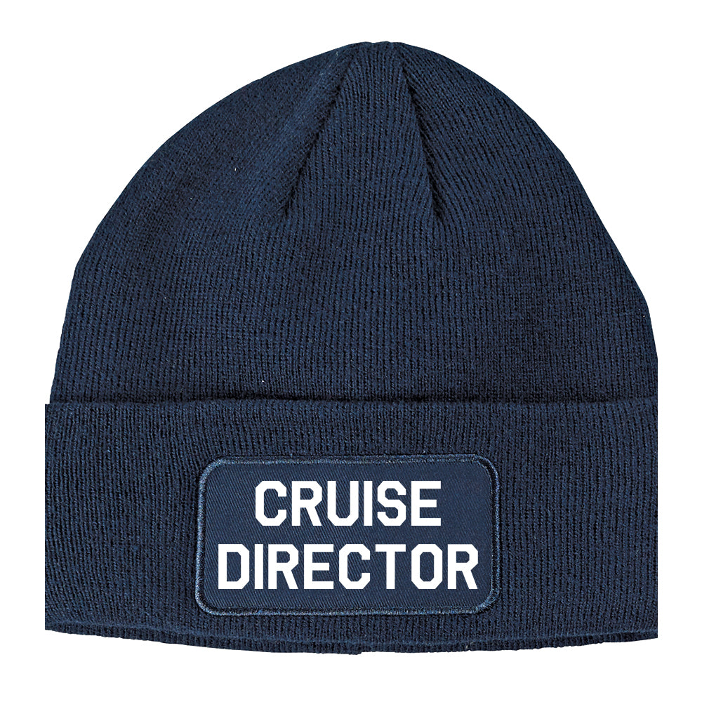 Cruise Director Winter Knit Adult Beanie Hat Navy Blue