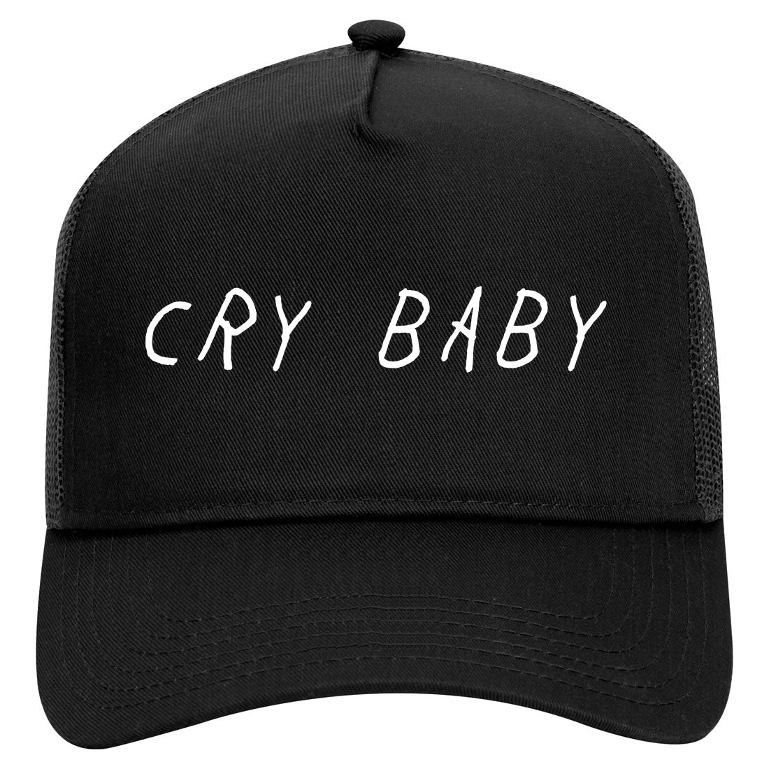 Cry Baby Mens Mesh Trucker Hat Black