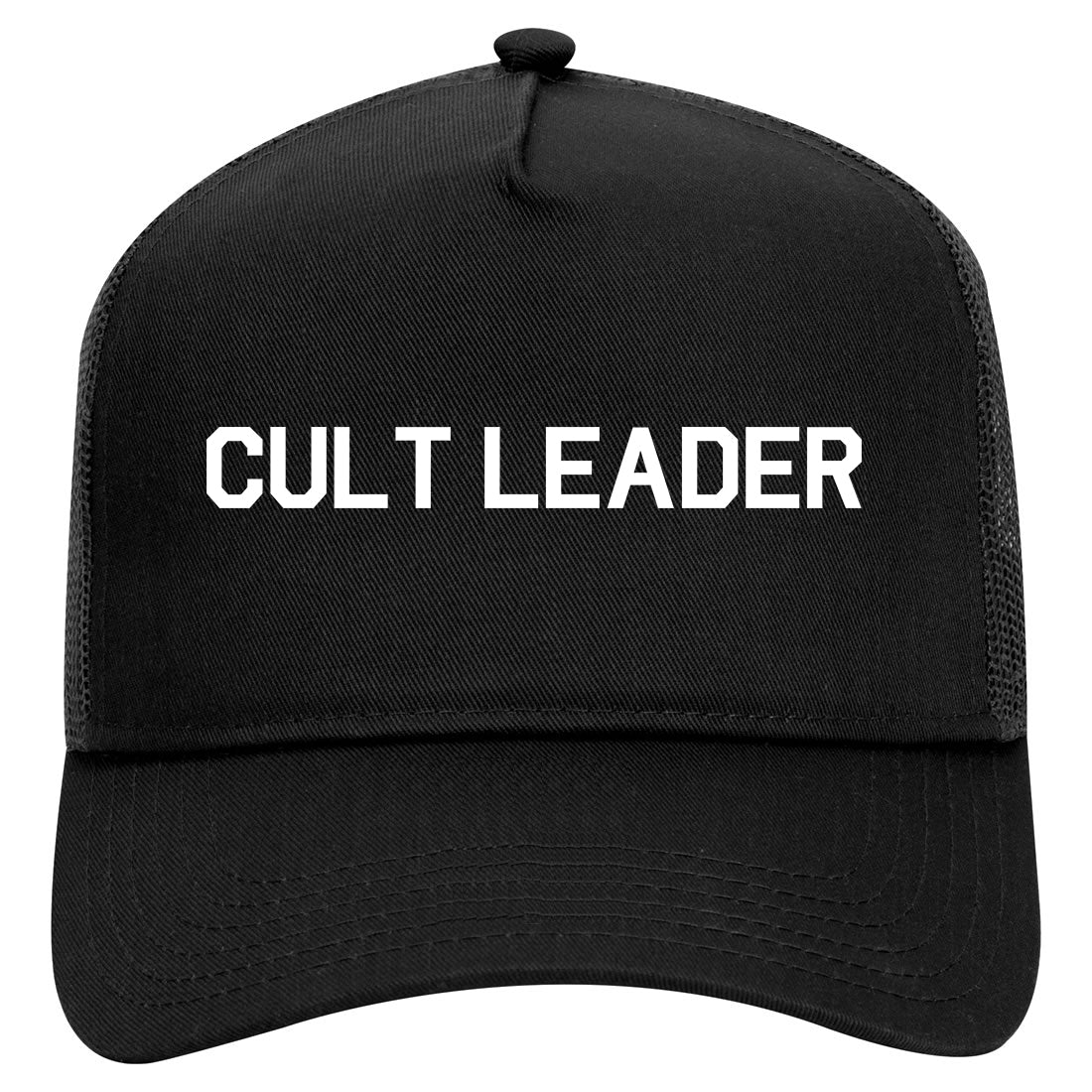 Cult Leader Costume Mens Mesh Trucker Hat Black
