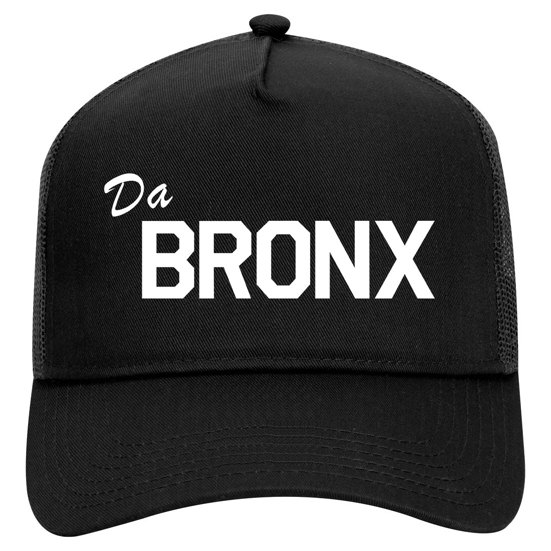 Da Bronx New York Mens Mesh Trucker Hat Black