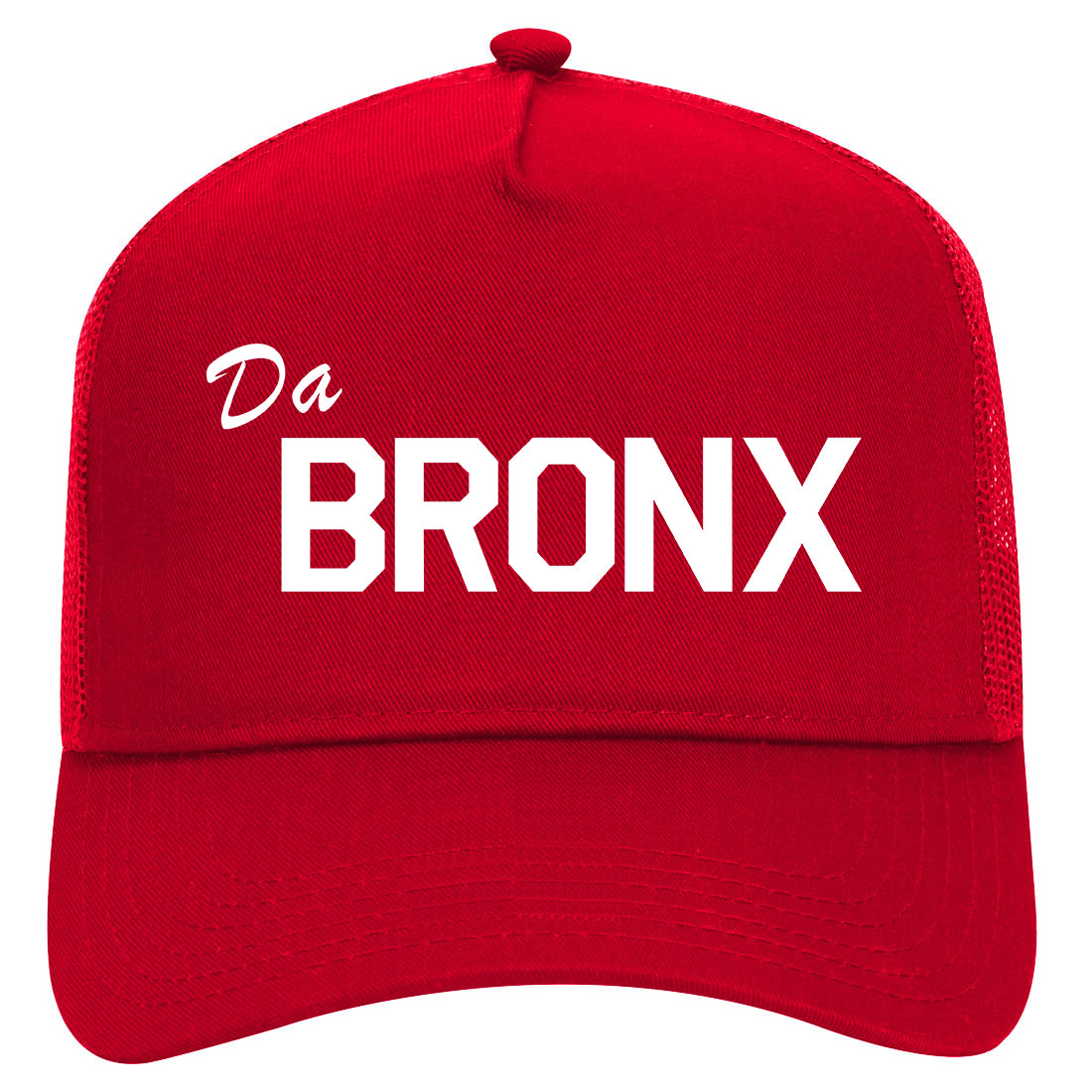 Da Bronx New York Mens Mesh Trucker Hat Red