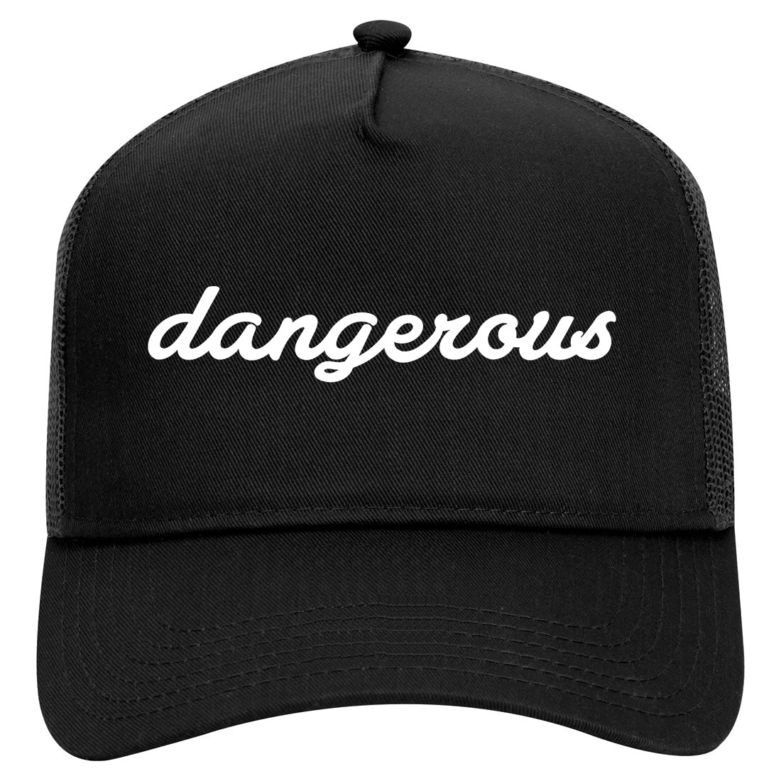Dangerous Script Mens Mesh Trucker Hat Black