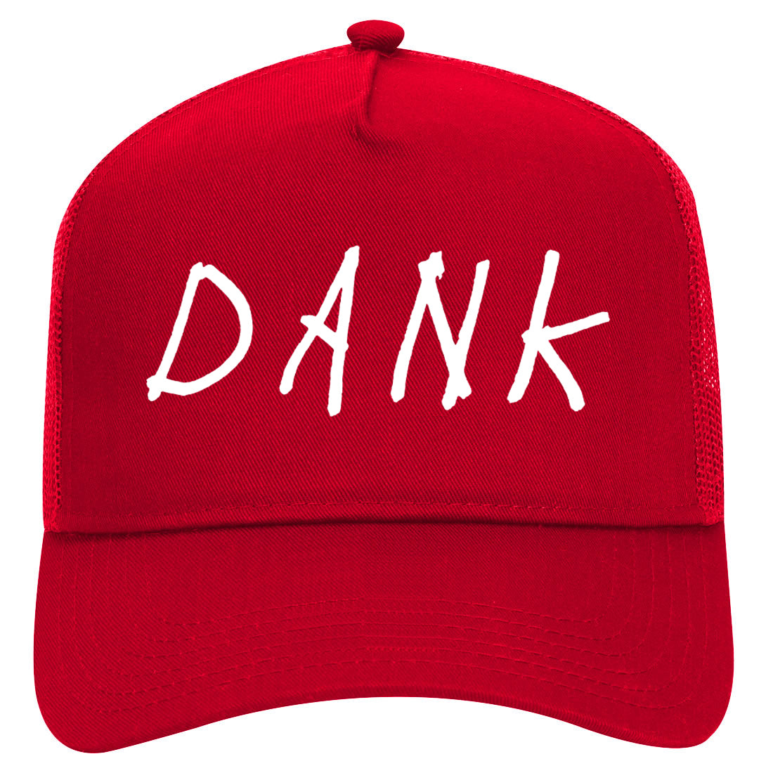 Dank High Mens Mesh Trucker Hat Red
