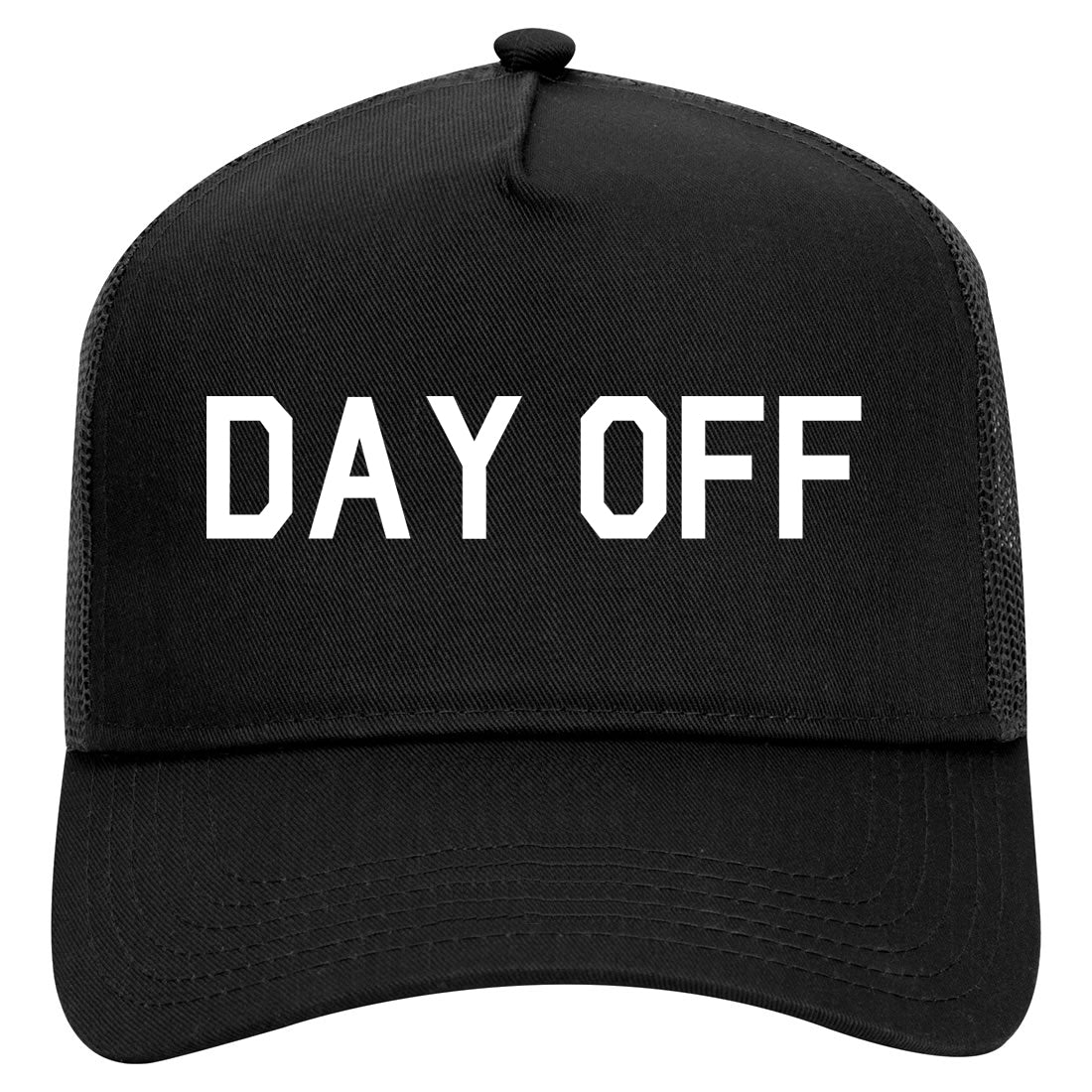 Day Off Mens Mesh Trucker Hat Black