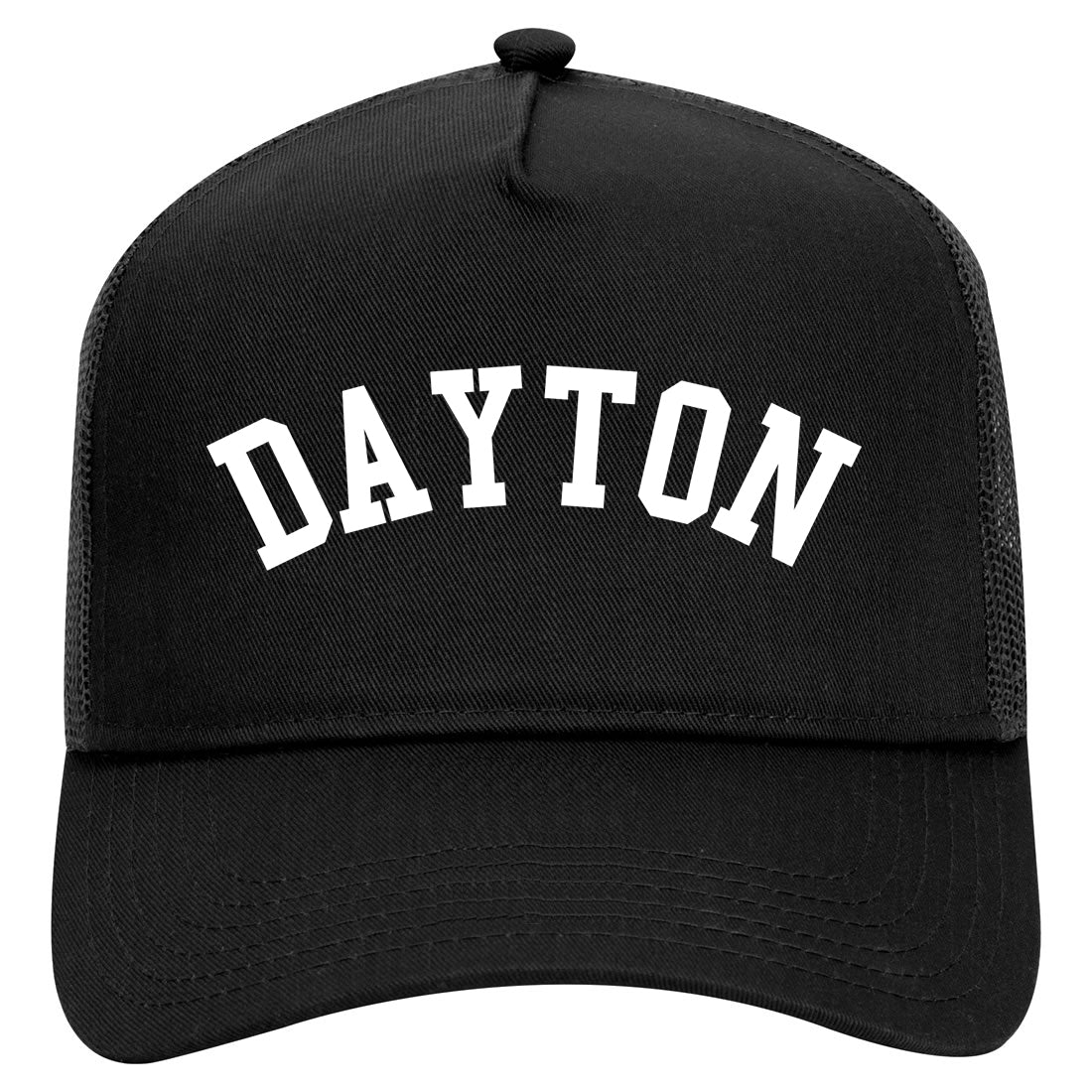 Dayton Ohio Mens Mesh Trucker Hat Black