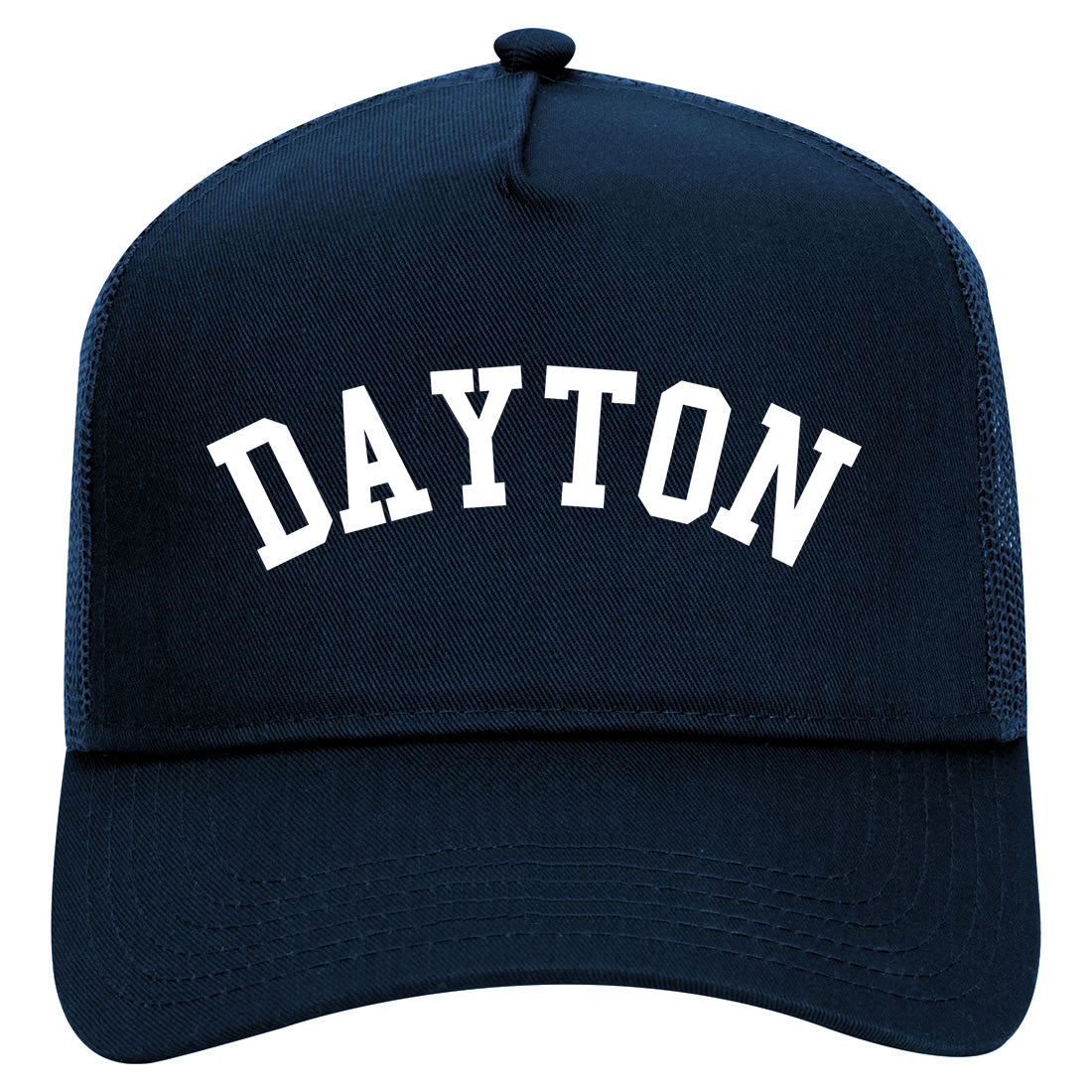 Dayton Ohio Mens Mesh Trucker Hat Navy Blue