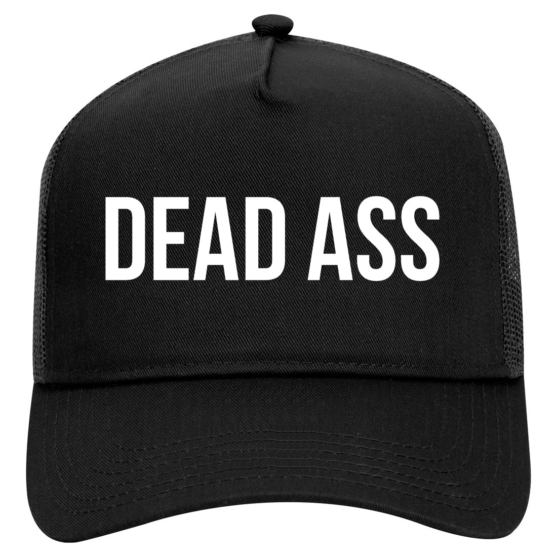 Dead Ass Mens Mesh Trucker Hat Black