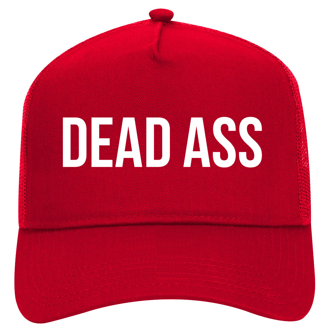 Dead Ass Mens Mesh Trucker Hat Red