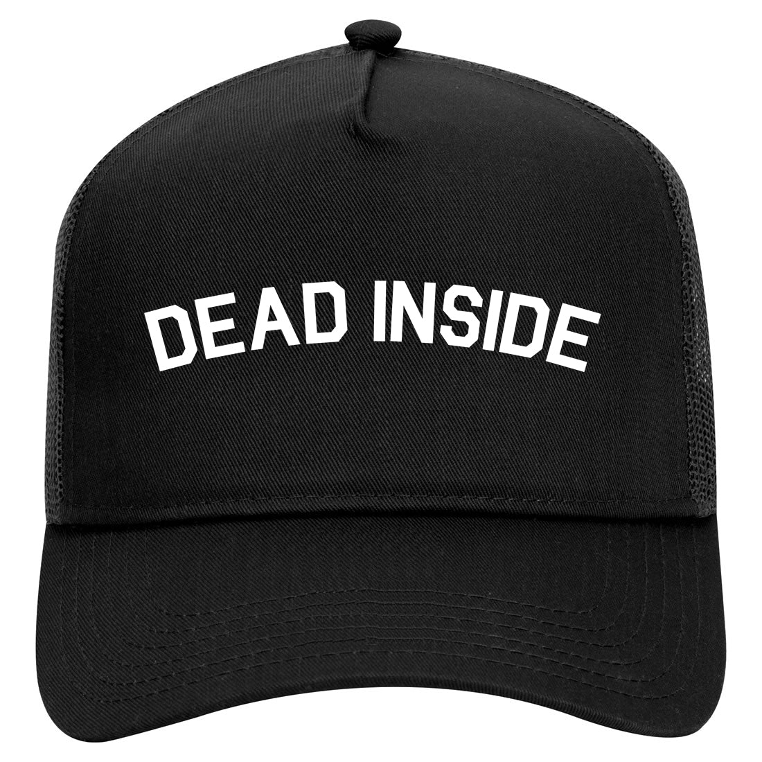 Dead Inside Arch Mens Mesh Trucker Hat Black