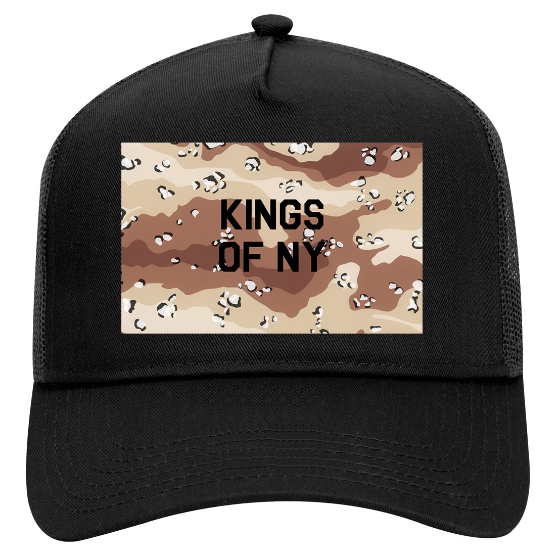 Desert Camo Army Mens Mesh Trucker Hat Black