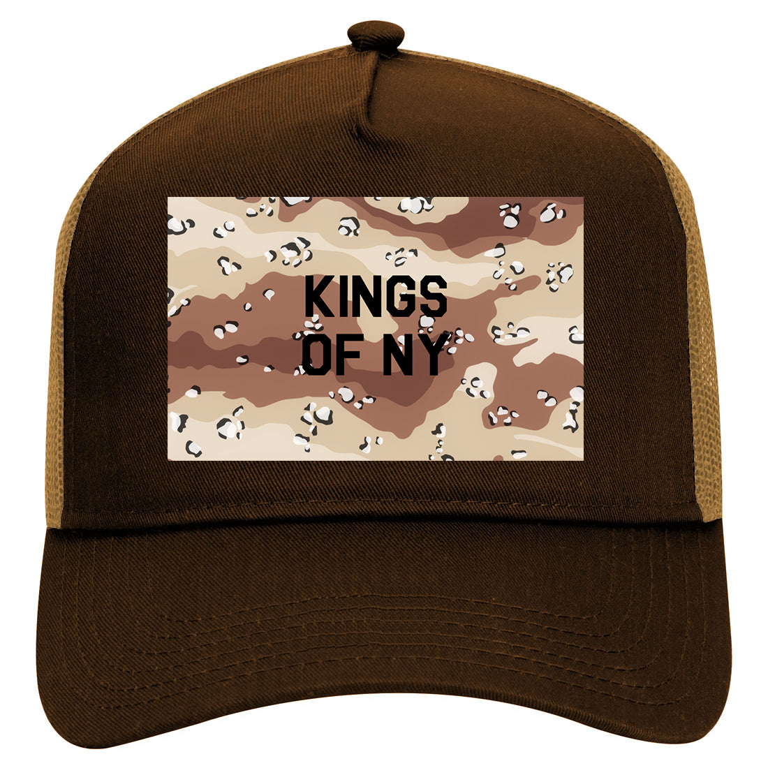 Desert Camo Army Mens Mesh Trucker Hat Brown