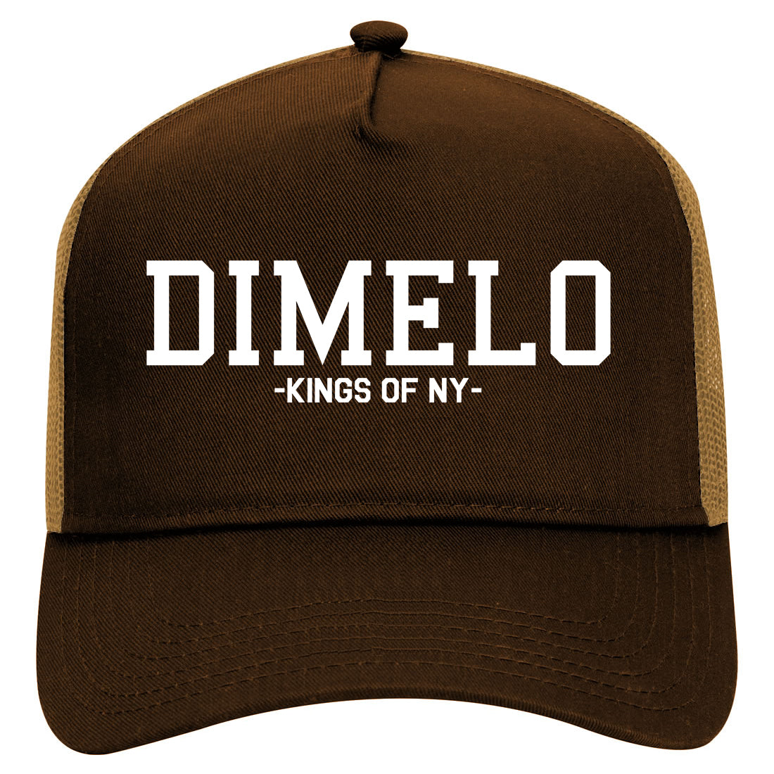 Dimelo Kings Of NY Mens Mesh Trucker Hat Brown