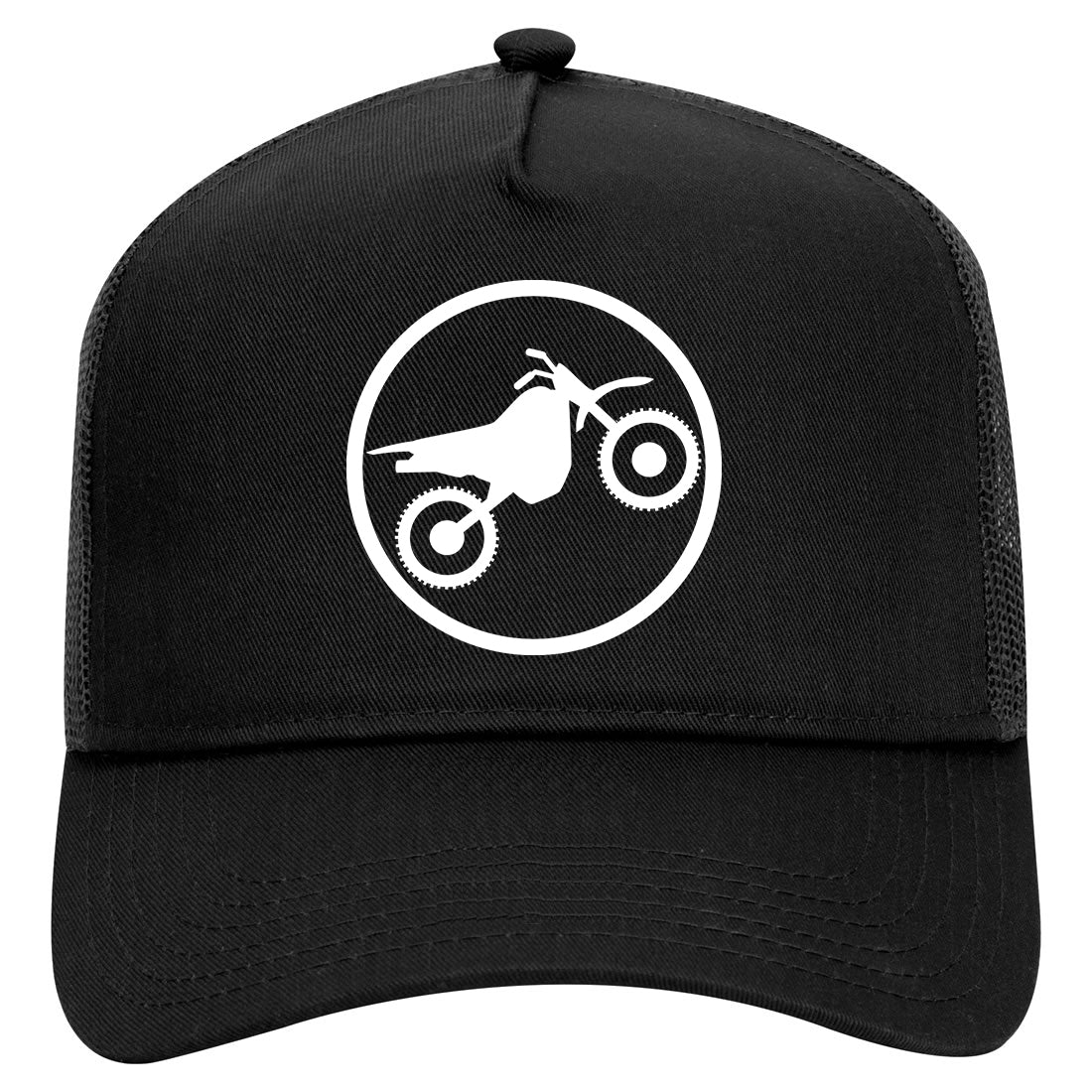 Dirt Bike Mens Mesh Trucker Hat Black