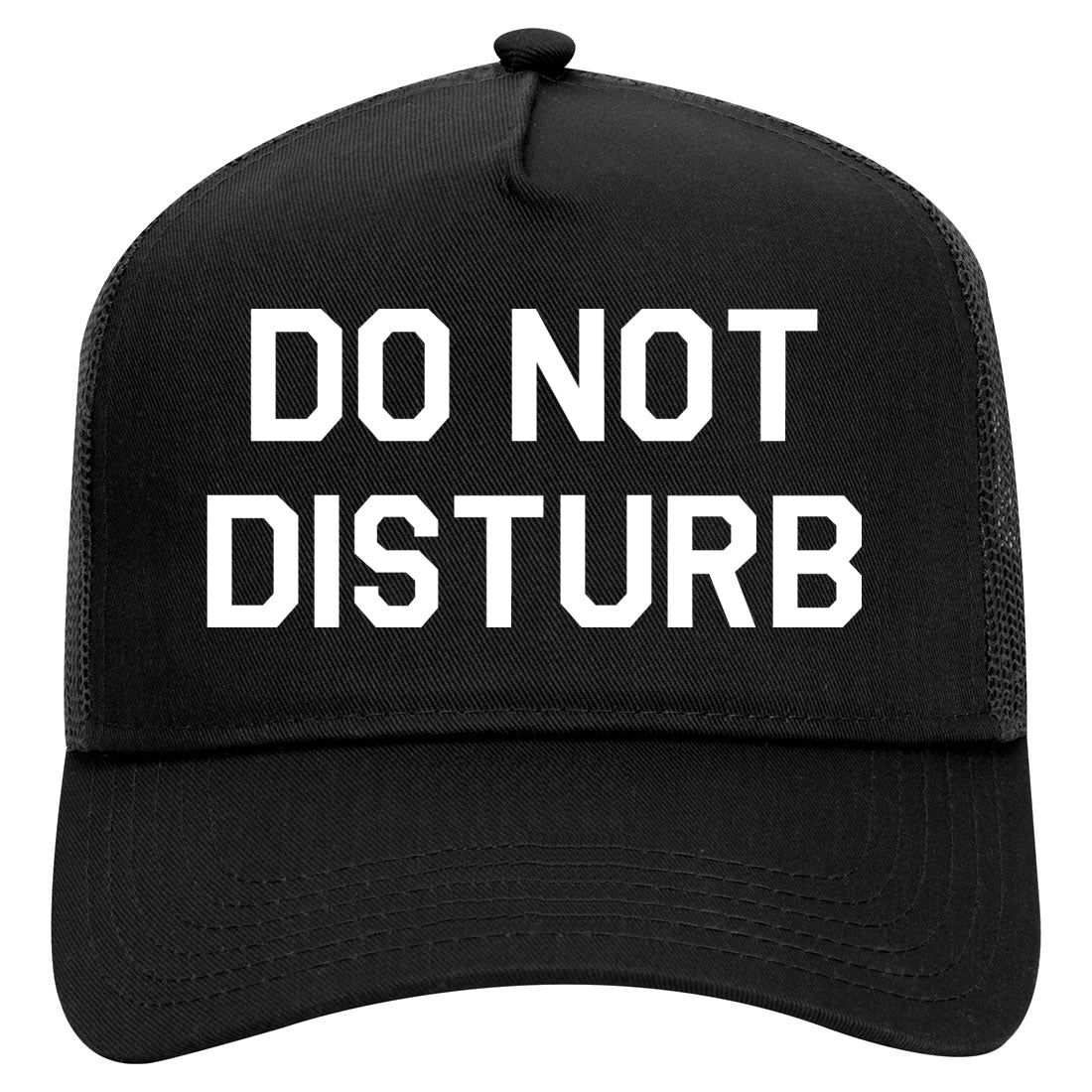 Do Not Disturb Mens Mesh Trucker Hat Black