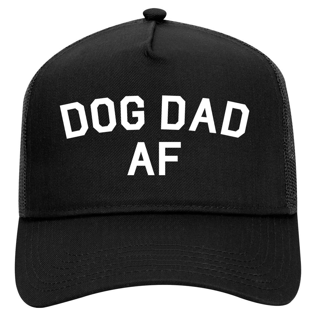 Dog Dad Af Daddy Mens Mesh Trucker Hat Black