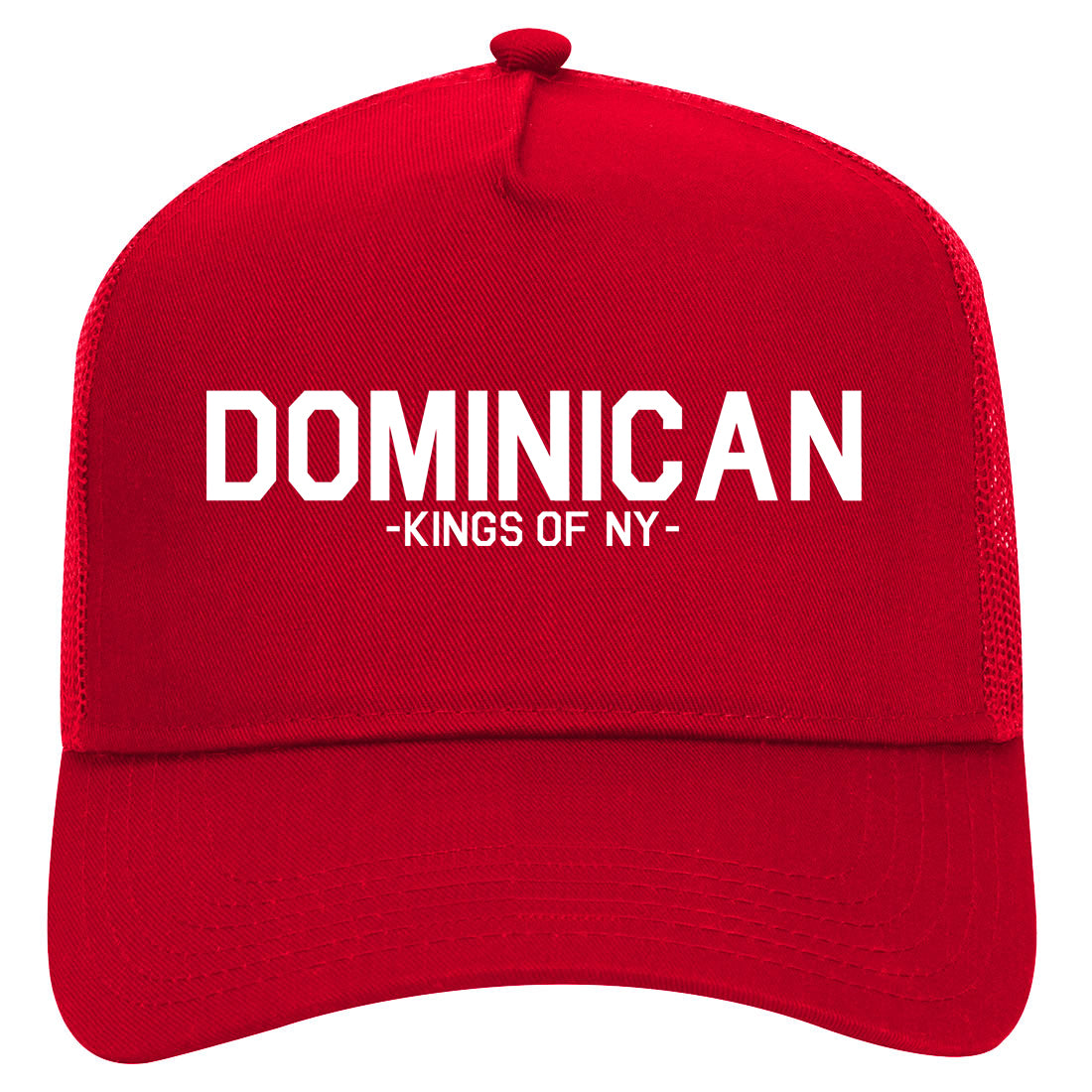 Dominican Kings Of NY Mens Mesh Trucker Hat Red