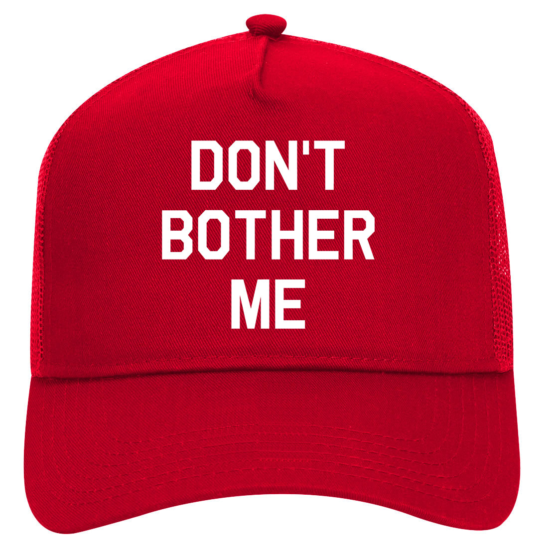 Dont Bother Me Mens Mesh Trucker Hat Red