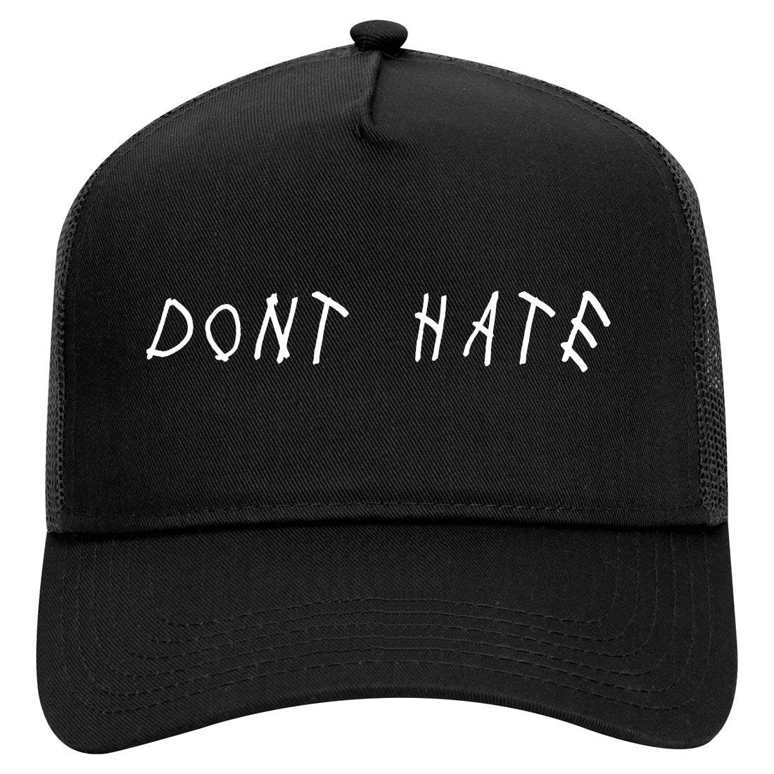 Dont Hate Mens Mesh Trucker Hat Black