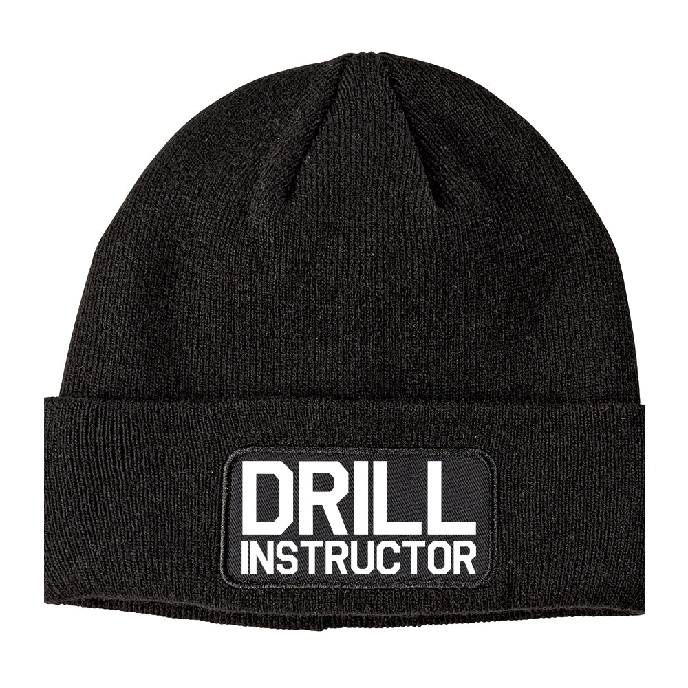 Drill Instructor Winter Knit Adult Beanie Hat Black