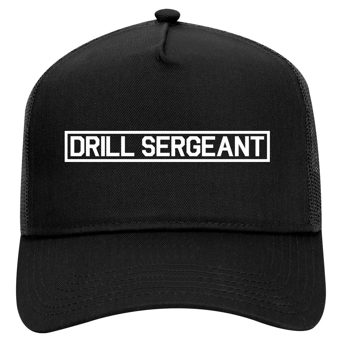 Drill Sergeant Sgt Mens Mesh Trucker Hat Black