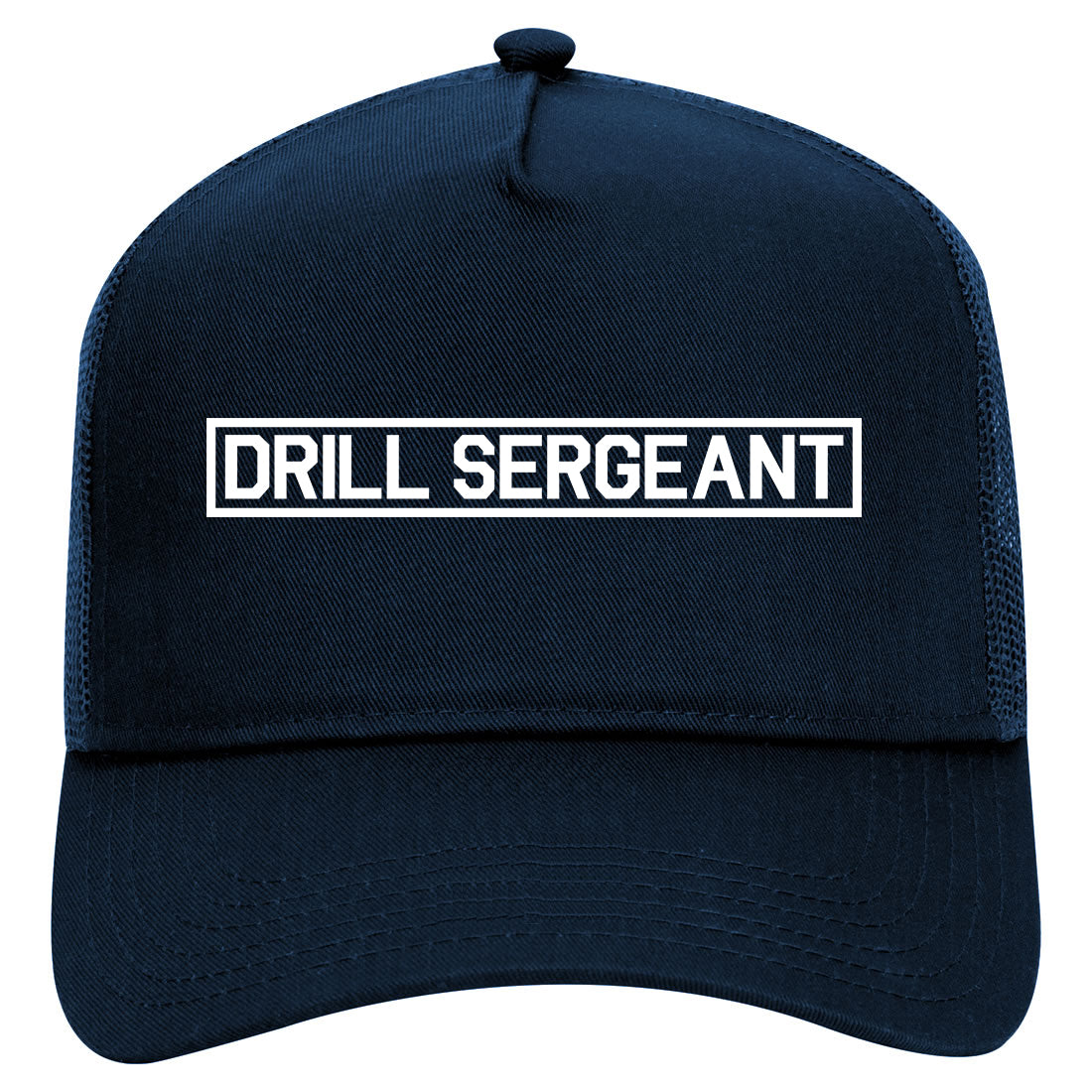 Drill Sergeant Sgt Mens Mesh Trucker Hat Navy Blue