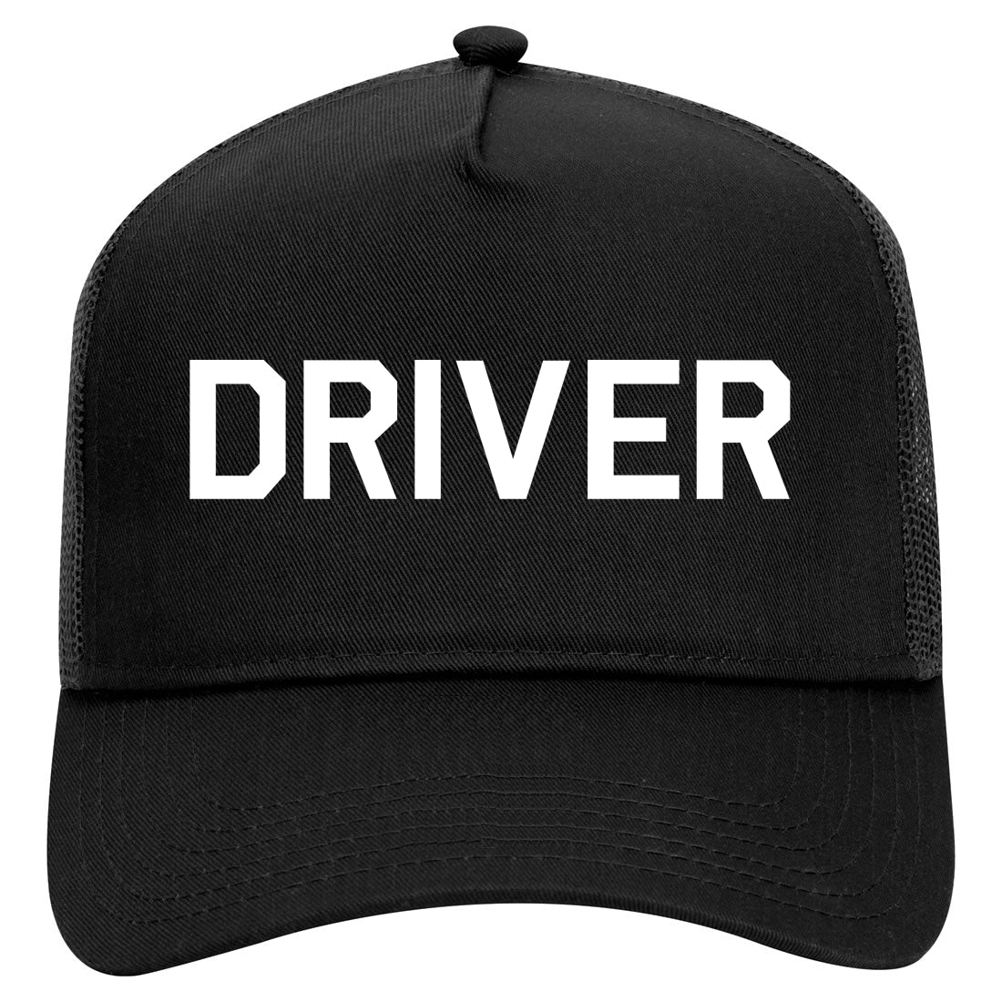 Driver Drive Mens Mesh Trucker Hat Black