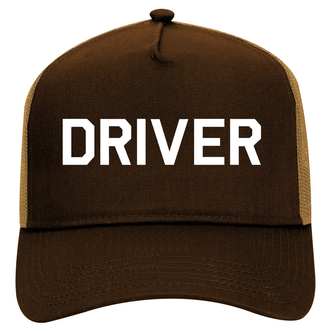 Driver Drive Mens Mesh Trucker Hat Brown