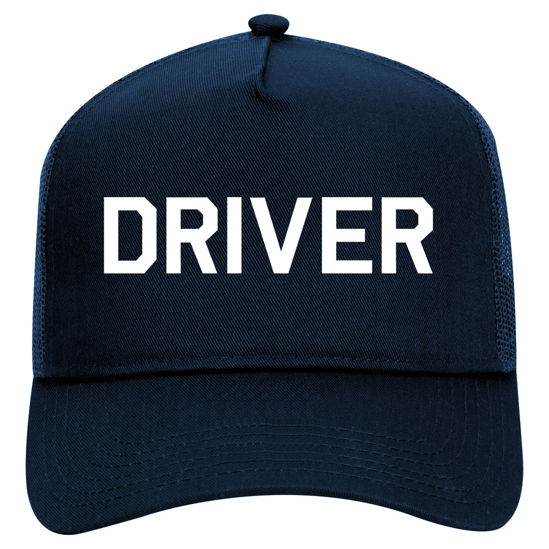 Driver Drive Mens Mesh Trucker Hat Navy Blue