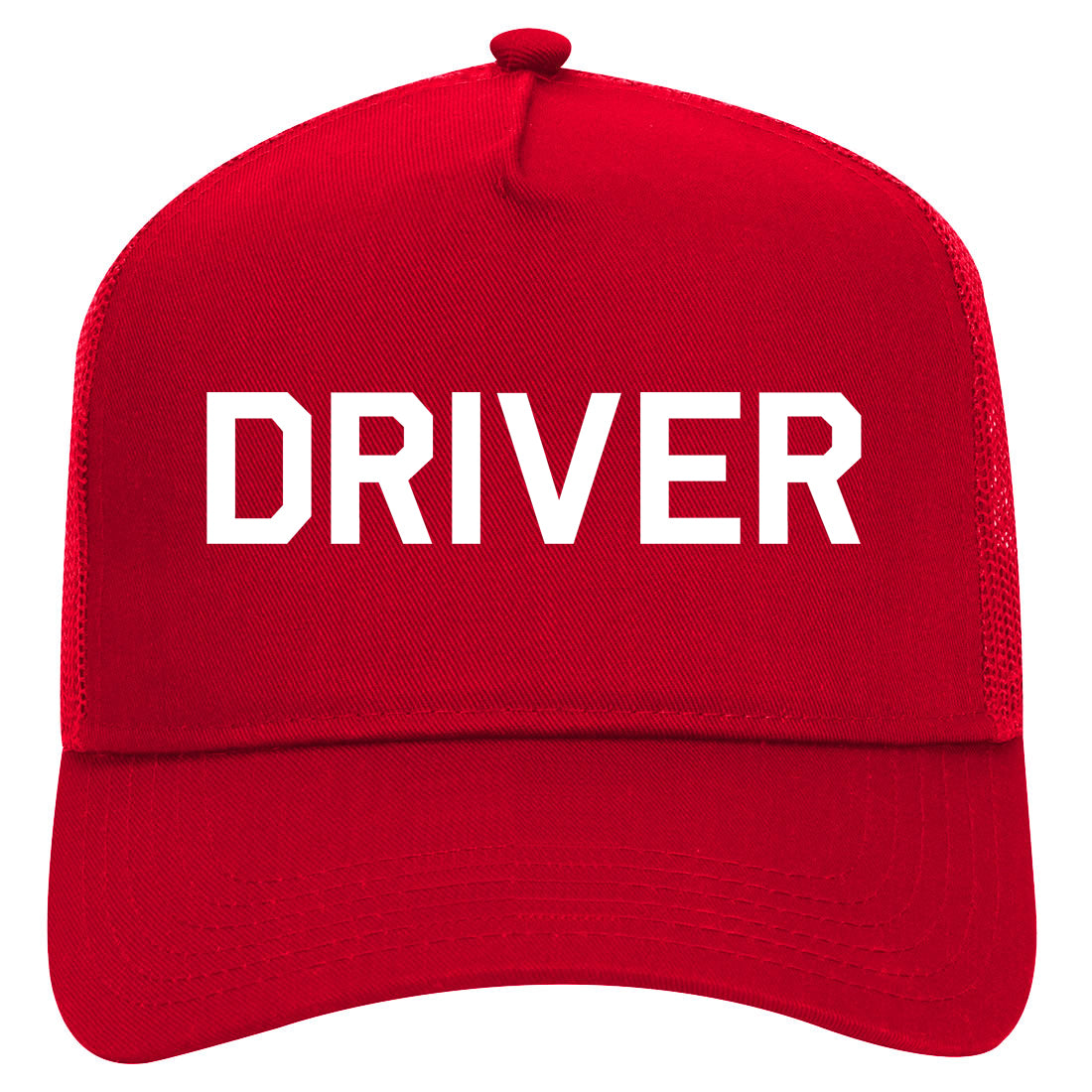 Driver Drive Mens Mesh Trucker Hat Red