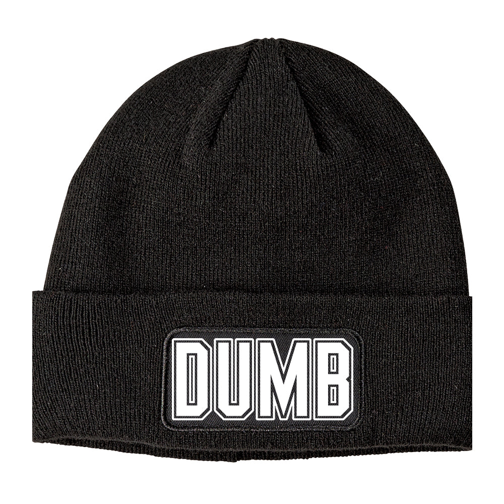 Dumb Funny College Winter Knit Adult Beanie Hat Black