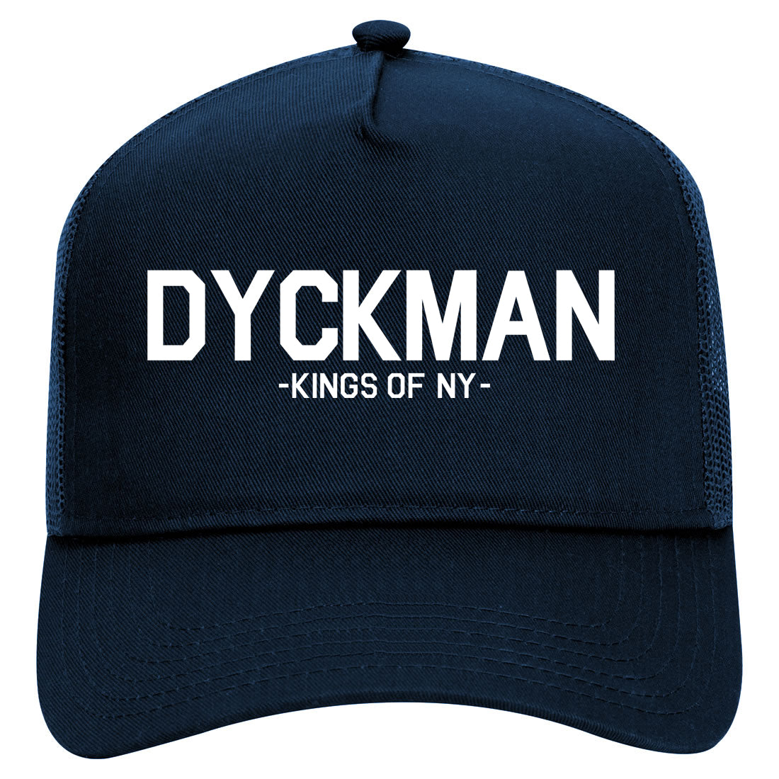 Dyckman Kings Of NY Mens Mesh Trucker Hat Navy Blue