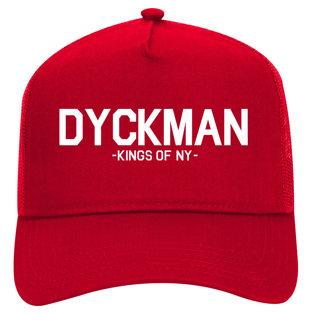 Dyckman Kings Of NY Mens Mesh Trucker Hat Red