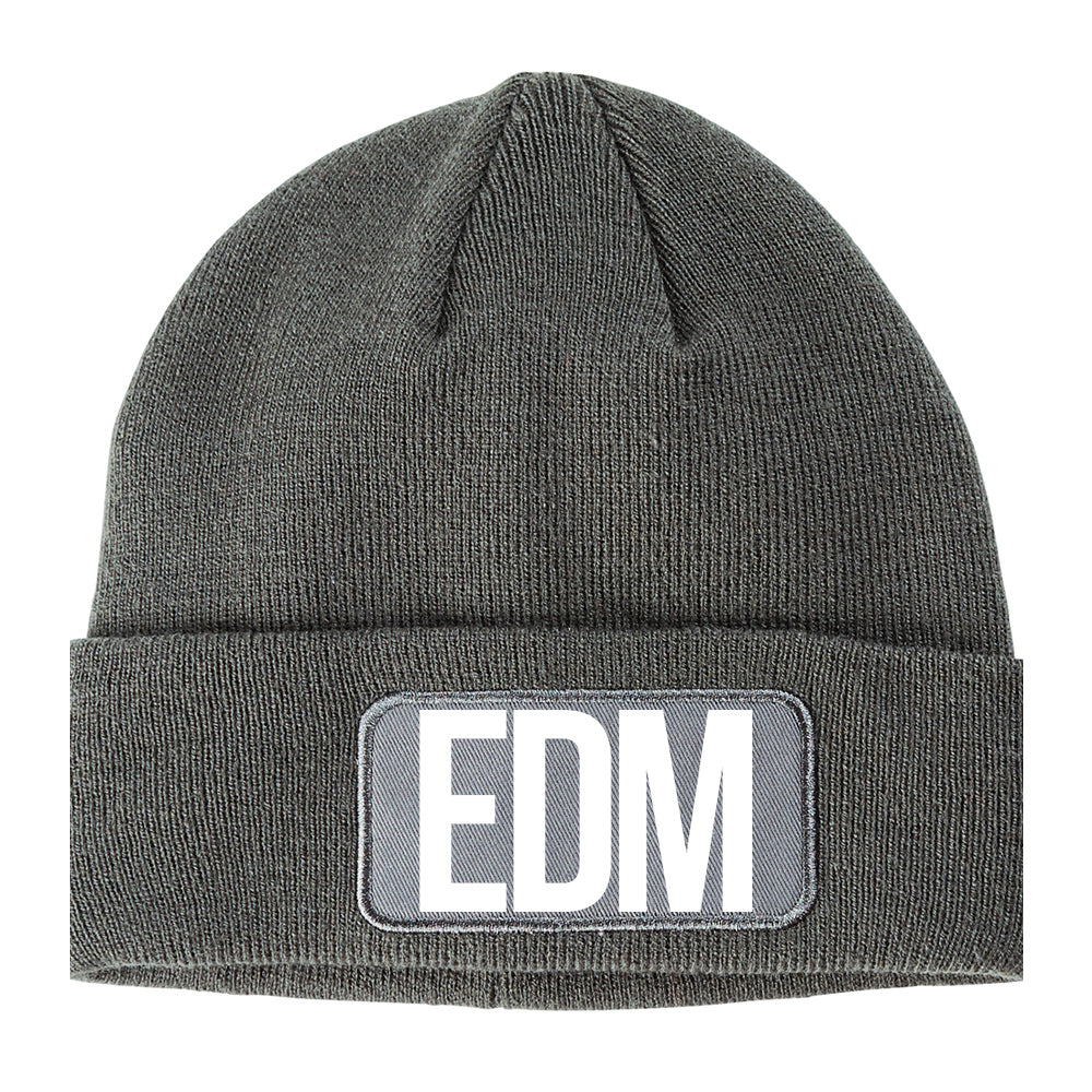 EDM Music Winter Knit Adult Beanie Hat Grey
