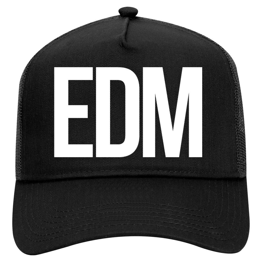 EDM Music Mens Mesh Trucker Hat Black