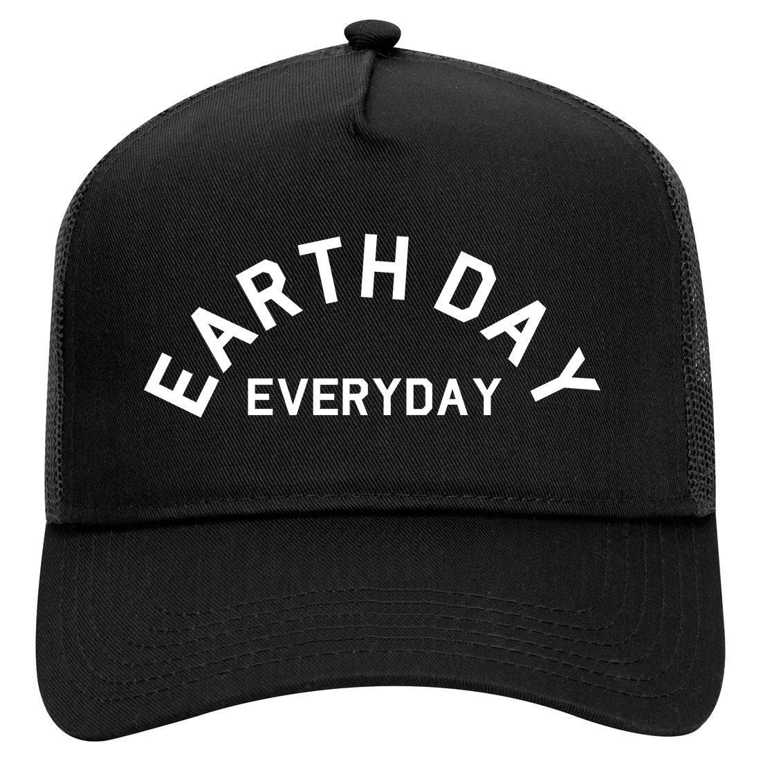 Earth Day Everyday Mens Mesh Trucker Hat Black