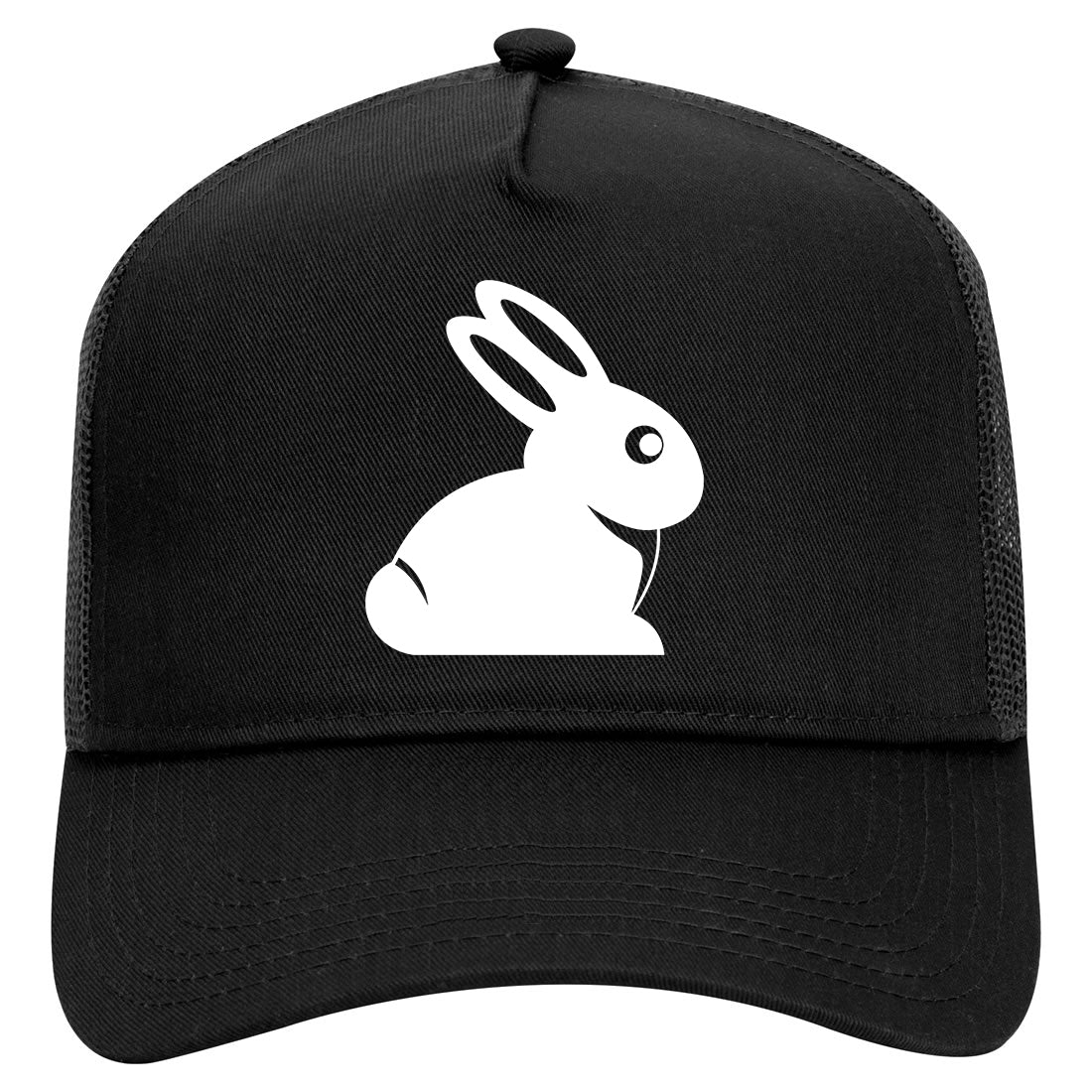Easter Bunny Rabbit Mens Mesh Trucker Hat Black
