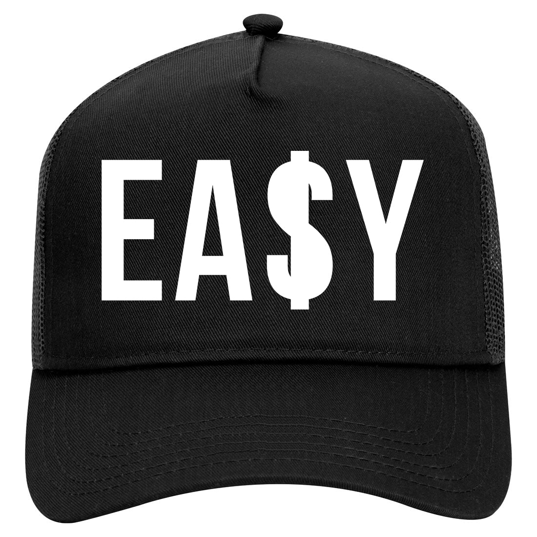 Easy Money Mens Mesh Trucker Hat Black