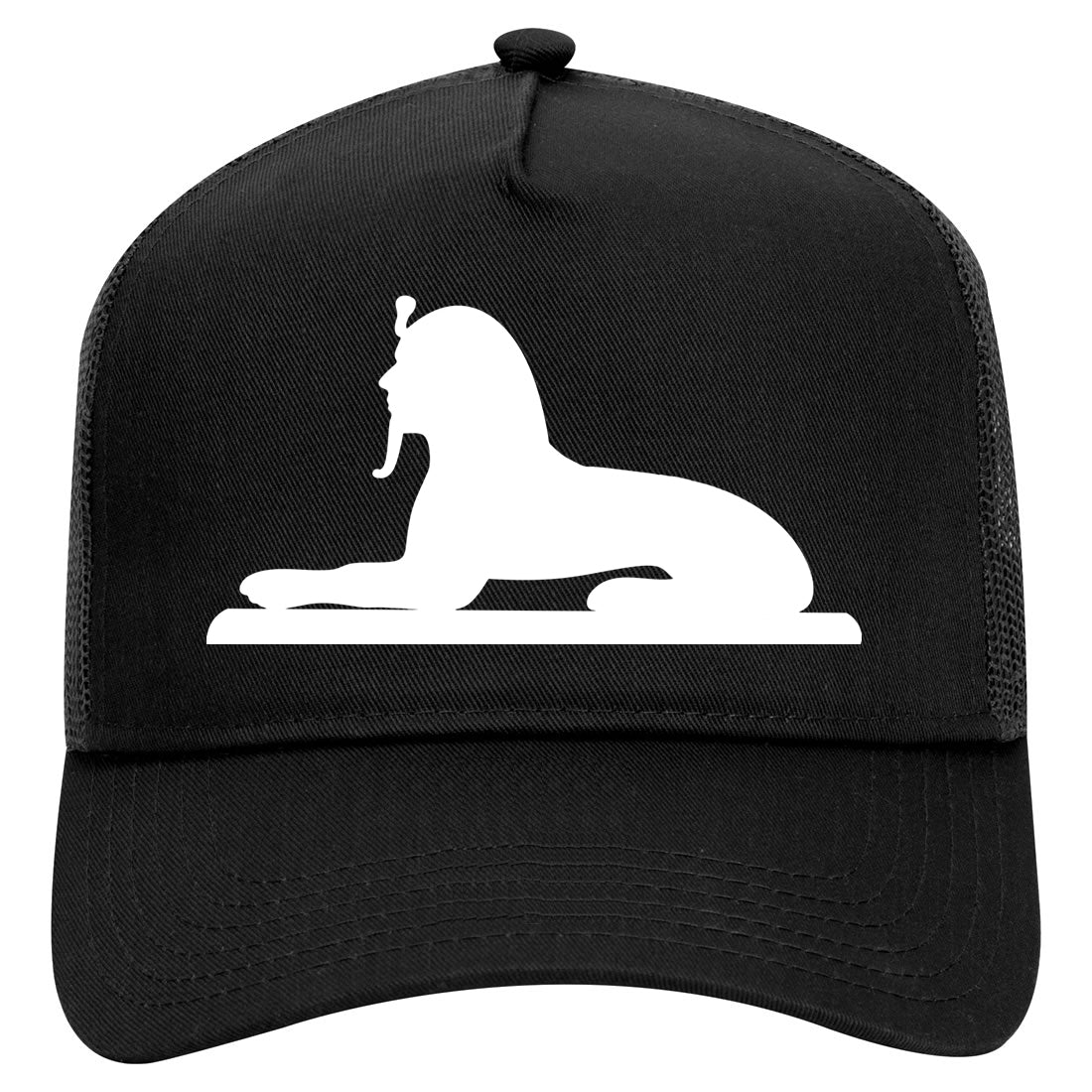 Egyptian Sphinx Mens Mesh Trucker Hat Black
