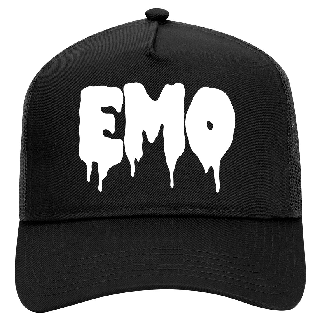 Emo Goth Mens Mesh Trucker Hat Black