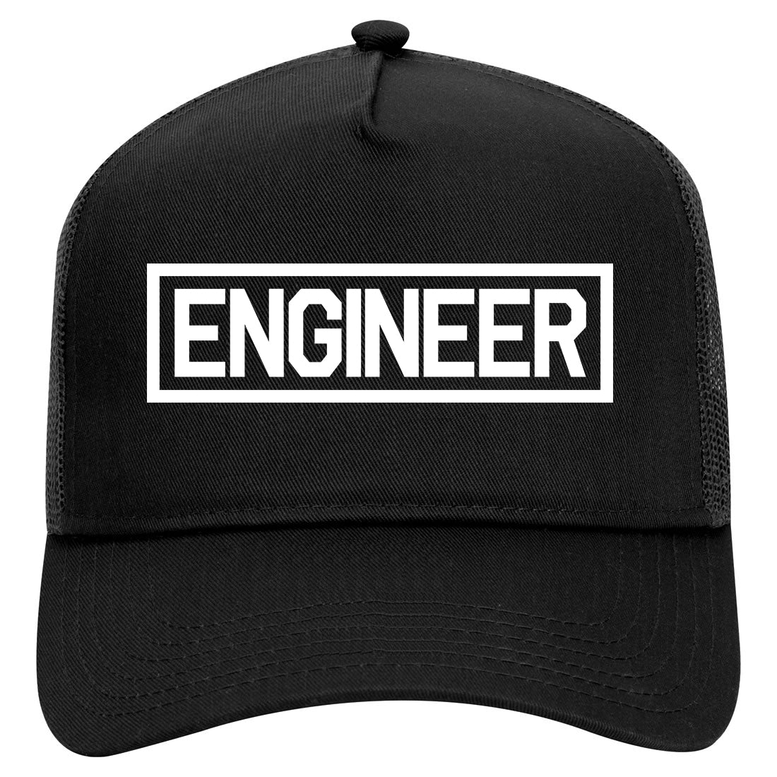 Engineer Occupation Job Mens Mesh Trucker Hat Black