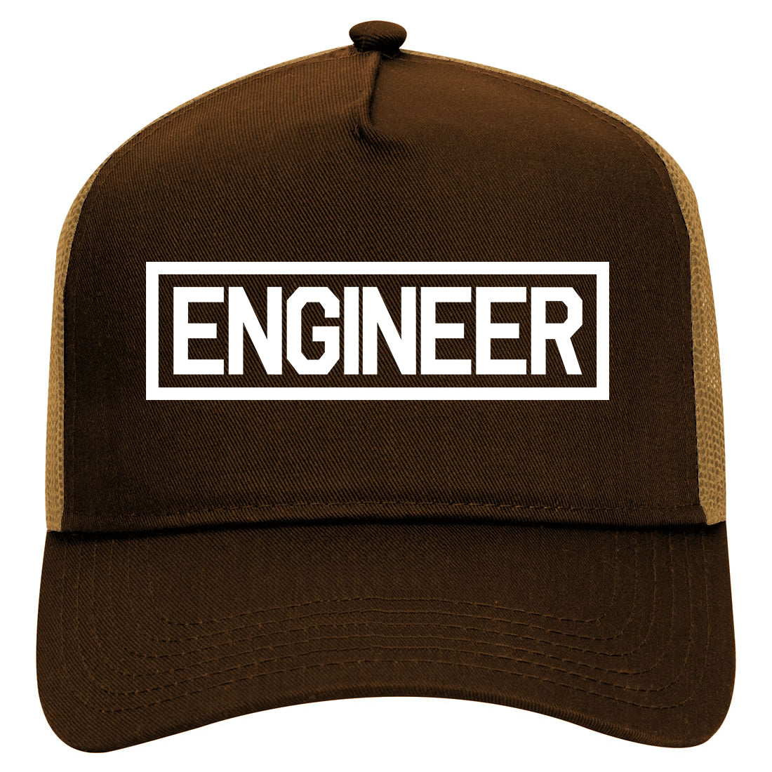 Engineer Occupation Job Mens Mesh Trucker Hat Brown