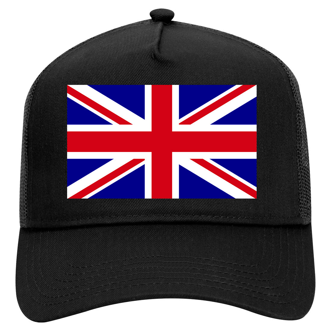 English England Flag Mens Mesh Trucker Hat Black